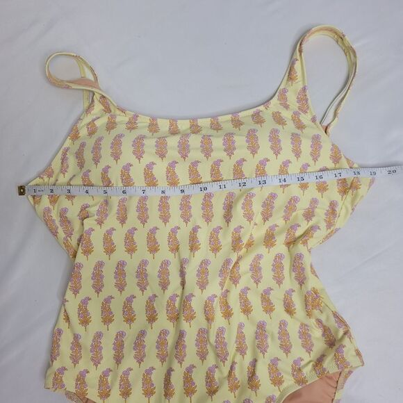 NWT J CREW x SZ Blockprints swimsuit yellow‎ one piece bathing suit 14 - Picture 8 of 11